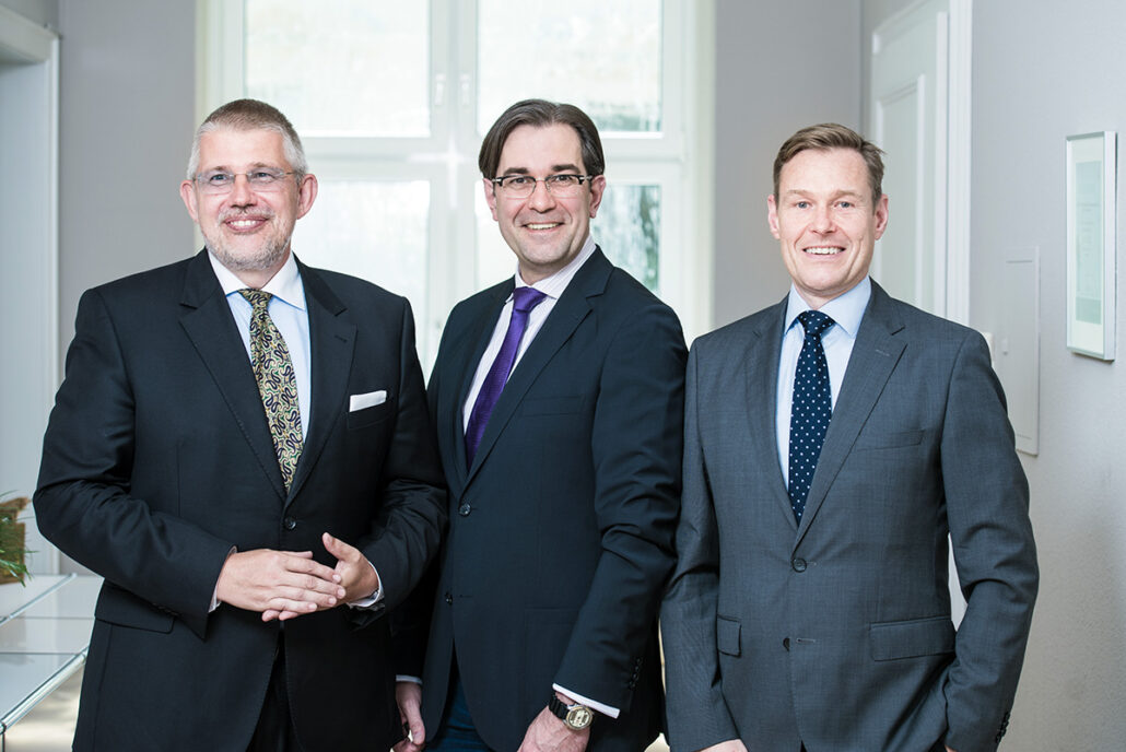 Capitell AG Mannheim mit den Vermögensverwaltern Stefan Kipping, Christian Herde, Detlef Jaehrmann