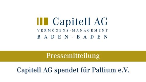 Capitell AG spendet für Pallium e.V.
