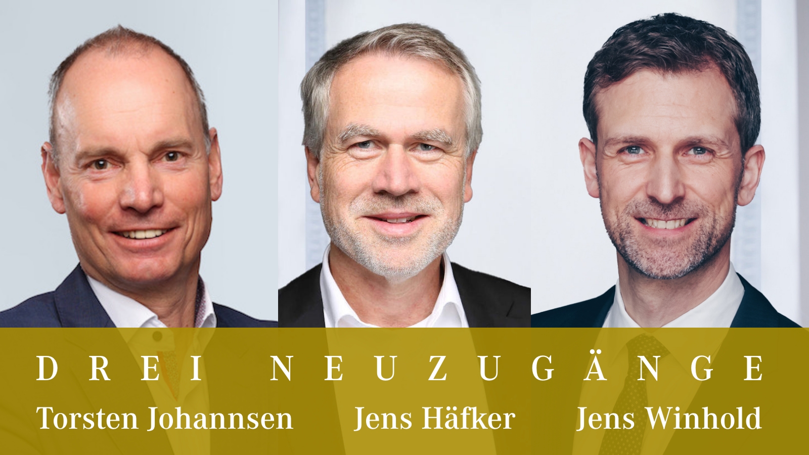 Drei Neuzugänge für die Capitell AG: Thorsten Johannsen, Jens Häfker und Jens Winhold
